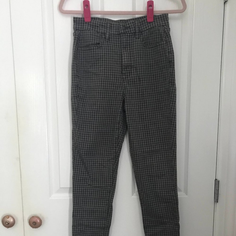 AEO High Waisted Gray Plaid Jeans Size 4